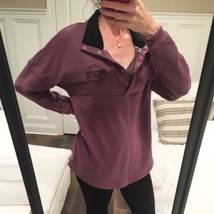 Pink Quarter-Button Sweatshirt